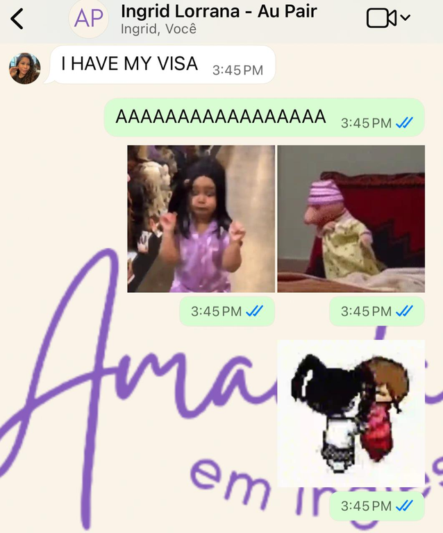 Print no WhatsApp: I have my visa